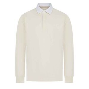 Front Row Mens  Long Sleeve Rugby Shirt/Top / Natural